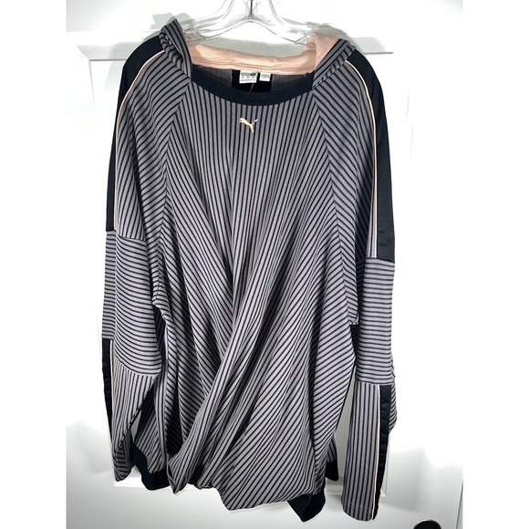 Women Puma Hoodie Pullover 3XL Gray Castlerock Rinat Brodach Making the Cut NWOT - Picture 4 of 10